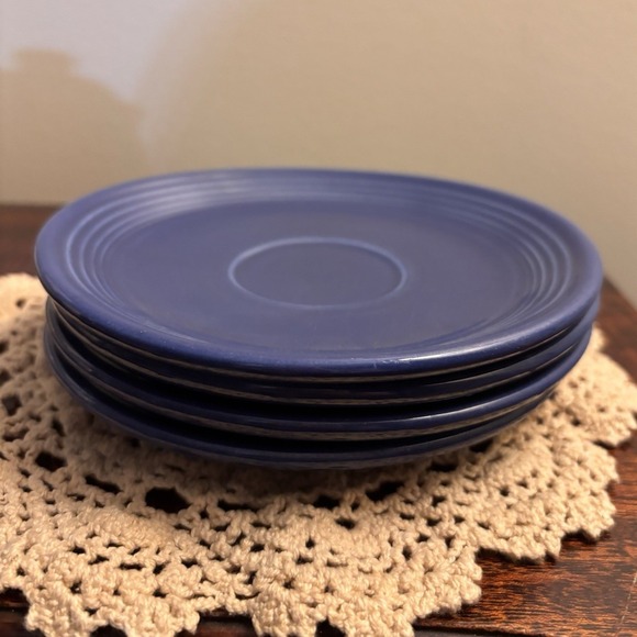 Fiesta Other - Set of 4 Fiesta Cobalt Blue Saucers Plates one vintage